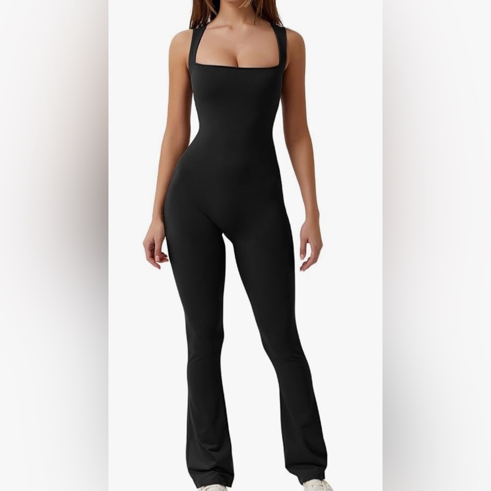 BLK ONSIE/ BODYSUIT WITH FLARE BOTTOMS NWT